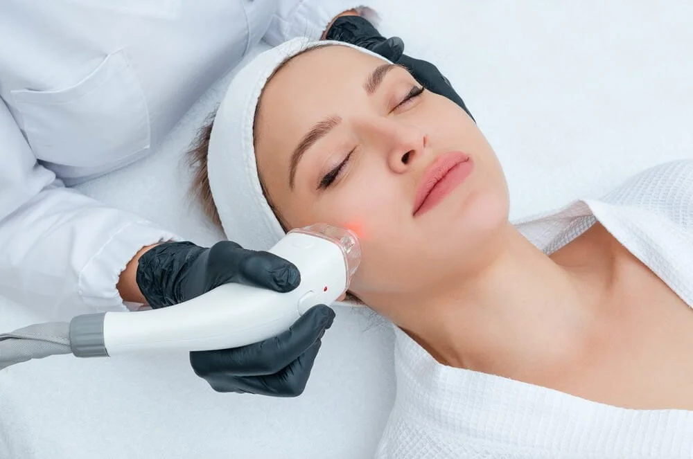 woman getting a laser MedSpa treatment