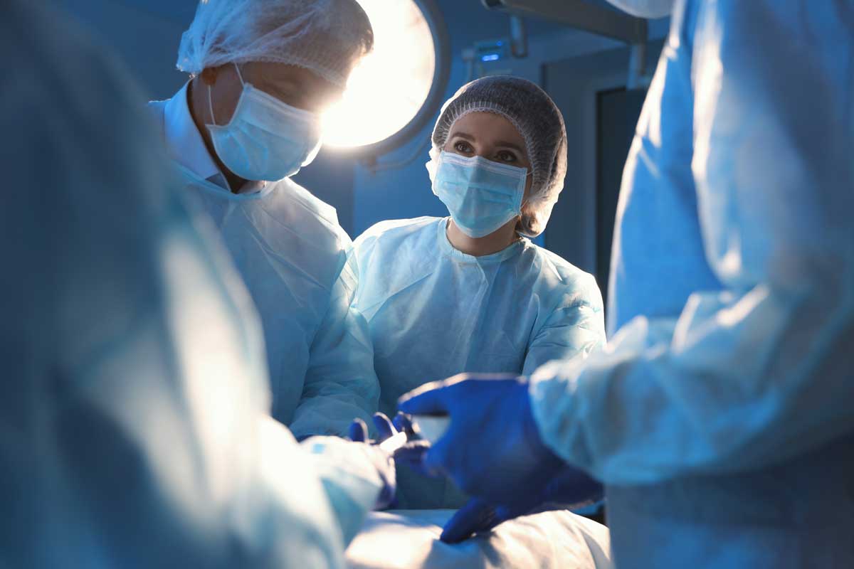 an image of a surgeon at work