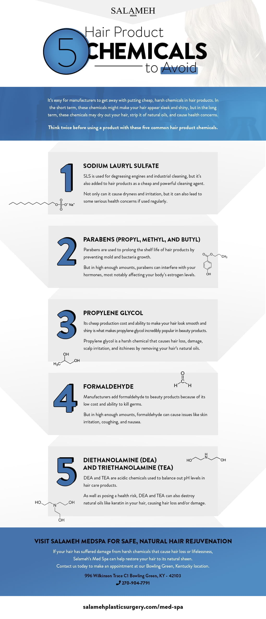 Hair Product Chemicals to Avoid Infographic