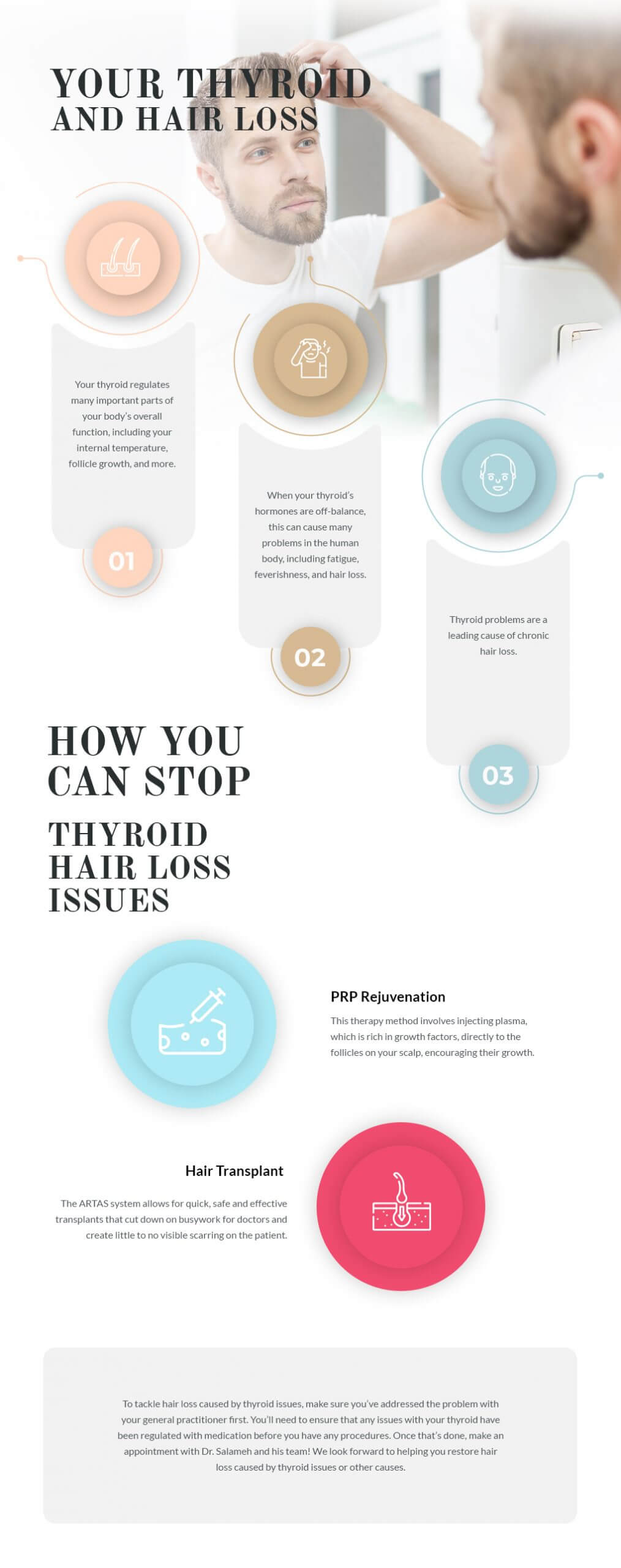 thyroid and hair loss infographic