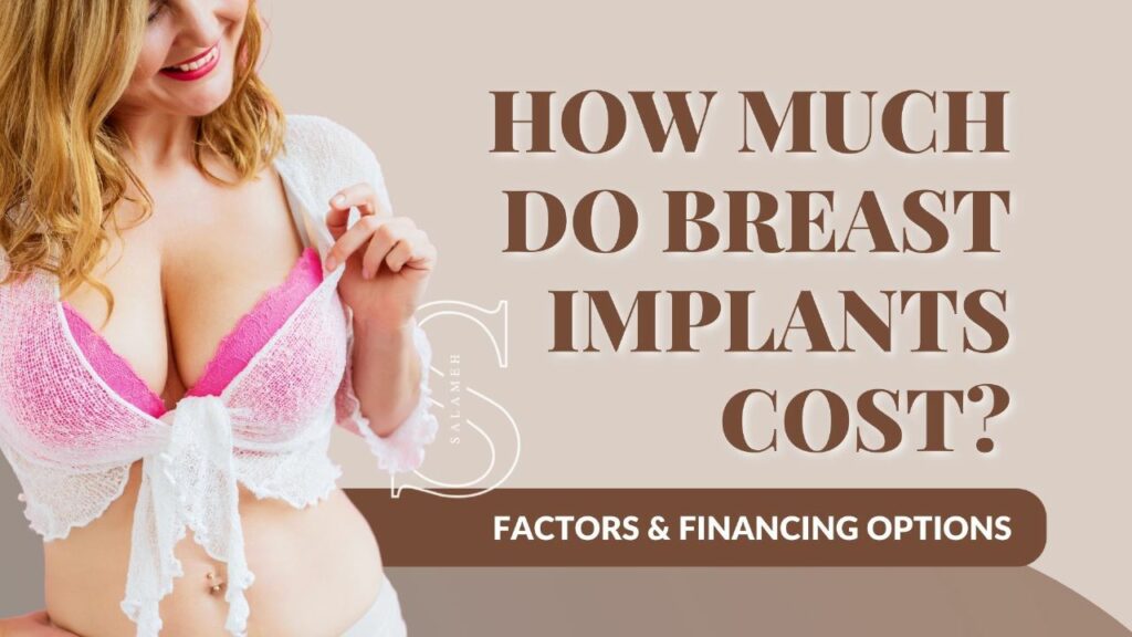 A woman in pink underwear with her healed breast implant surgery. How much do breast implants cost?